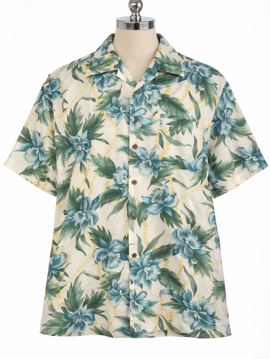 Tommy Bahama Other - Tommy‎ Bahama 100% Silk. Floral Print Shirt - Blue and Green. Men’s Size Large.